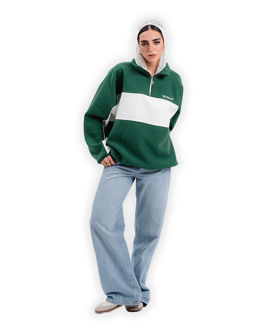 GREEN quarter zip