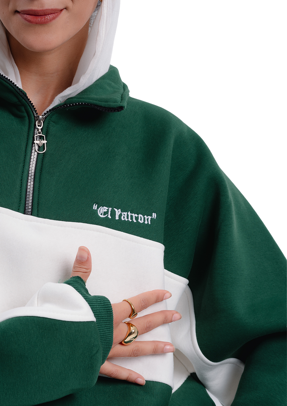 GREEN quarter zip