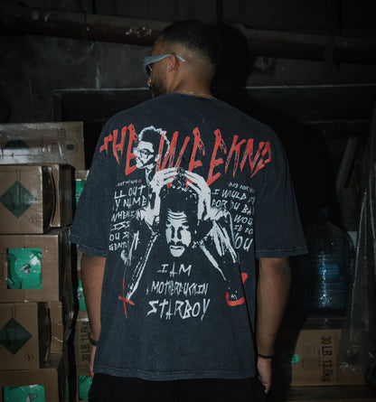 THE WEEKND oversized washed t-shirt